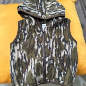 Carhartt Brown and Cream Zip-Up Vest